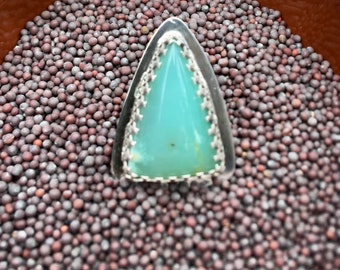 Chrysoprase Silver ring