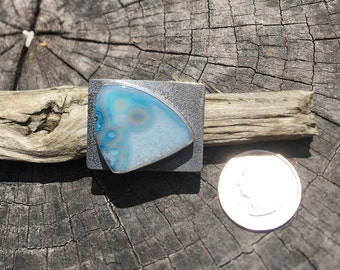 Blue Agate Silver ring