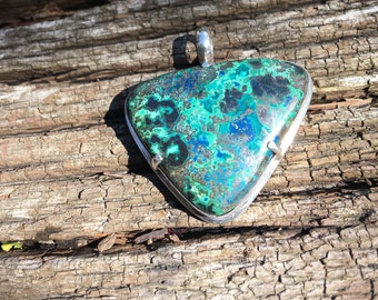 Azurite Sterling silver pendant.