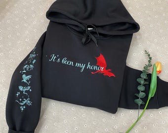 It's Been My Honor sweatshirt, Fourth Wing Embroidered Shirt, Riorson House hoodie,Fourth Wing Liam sweatshirt,Onyx Storm Shirt,bookish gift