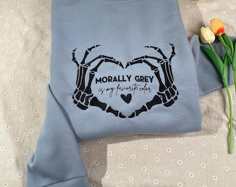 Morally Grey Dark Romance embroidered shirt, Good Girl Hoodie, Dark Romance Sweatshirt, Bookish Hoodie, Booktok Merch, Fantasy Reader Shirt