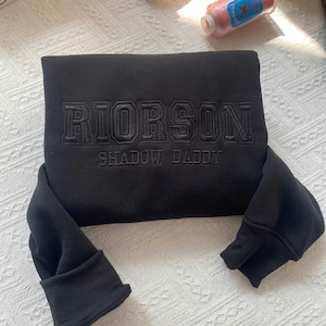 Embroidered Riorson Shadow Daddy Xaden Sweatshirt, Riders Quadrant, Fourth Wing Reading Sweater, Fantasy Reader, Merchandise,Gift for Booker