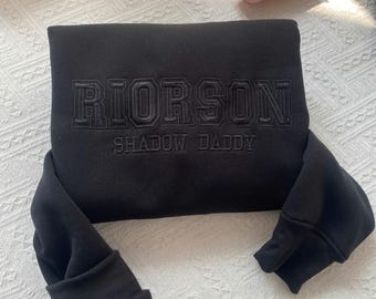 Haftowana bluza Riorson Shadow Daddy Xaden, Riders Quadrant, sweter do czytania Fourth Wing, Fantasy Reader, gadżety, prezent dla Bookera