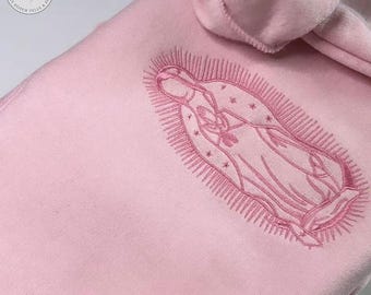 Virgen de Guadalupe Embroidered Shirt, Virgin Mary Shirt, Guadalupe Catholic Shirt, Mexican Shirt, Religious Gift Women, Christian Shirt