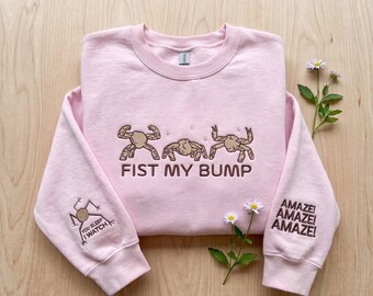 Andy Weir Sci-Fi Embroidered Sweatshirt, Fist My Bump Rocky Hoodie, Project Hail Mary Book Lover Gift, Amaze Crewneck