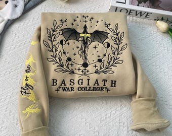 Fourth Wing Embroidered shirt, Basgiath War College, Dragon Rider, Violet Sorrengail, Xaden Riorson, Riders Quadrant, Fantasy reader shirt