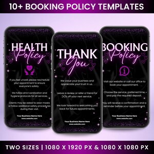 Lash Tech booking Policy Instagram Template Terms And ConditionsTemplate, Payment refund Cancellation Policy, Booking Policy Canva Template