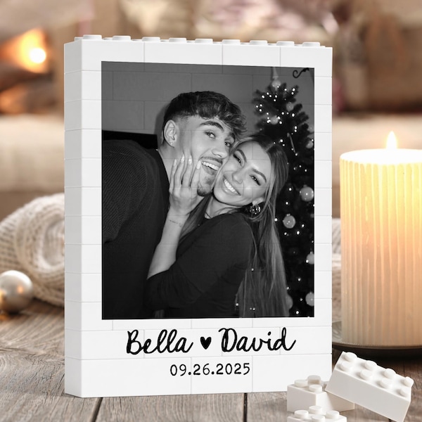 Personalized Couple Photo Building Blocks, Gamer Boyfriend Valentine Day Gift, Custom Puzzle Building Blocks, Gamer Husband Anniversary Gift