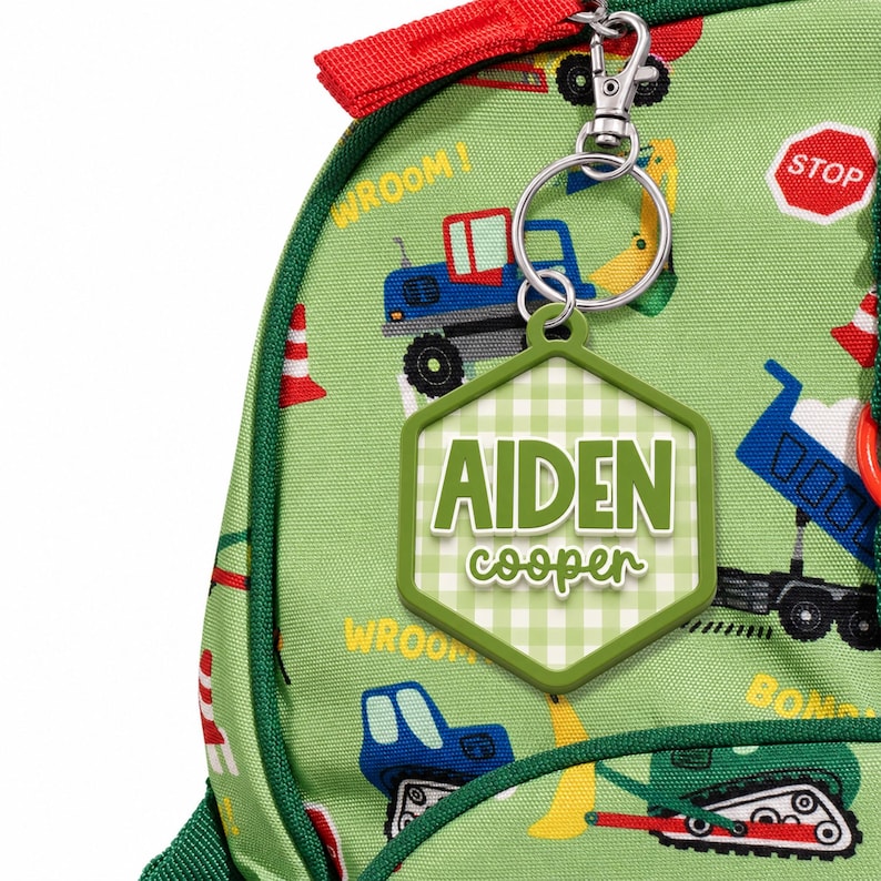 Custom Camo Backpack Name Tag, Backpack Keychain Gift for Kids Boys, Diaper Bag Tag, Camo Acrylic Keychain for Boys, Back To School Gift zdjęcie 14