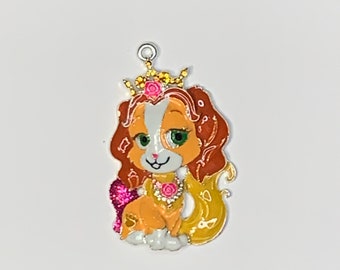 Belle’s Palace Pet Teacup Rhinestone and Enamel Pendant for chunky bead necklaces, Key chains, backpack pulls , crafts