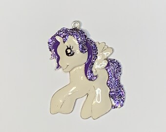 My Little Pony inspired Pendant for Necklaces Chunky Bead Enamel Rhinestones