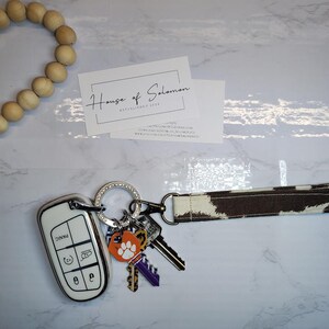 Brown Cow Print Lanyard