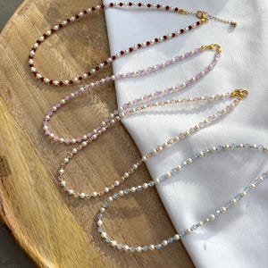 AtelierFadenwerk • handgemachte Perlenkette • Zeitlos • Geschenkidee • Für Sie