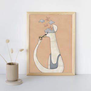 Pensieri di Oca, Stampa illustrata, Stampa artistica, poster, decorazione casa, illustrazione, decorazione da parete