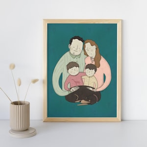Ritrattino Illustrato, ritratto, ritratto personalizzato, illustrazione, stampa artistica, stampa personalizzata, ritratto di coppia, regalo