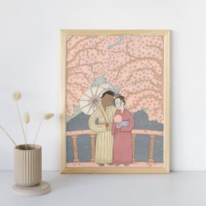 Ricordo Illustrato, ritratto, ritratto personalizzato, illustrazione, stampa artistica, stampa personalizzata, ritratto di coppia, regalo