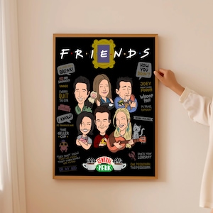 Friends Poster, TV show Poster, Iconic Poster, Wall Art, Trendy Poster, Wall Art, Printable Art, Digital Download Art