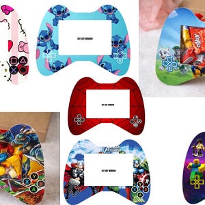 Mallar för spelkontroller för alla hjärtans dag | Alla hjärtans dag-festgåvor för barn | Redigerbara Canva-designer