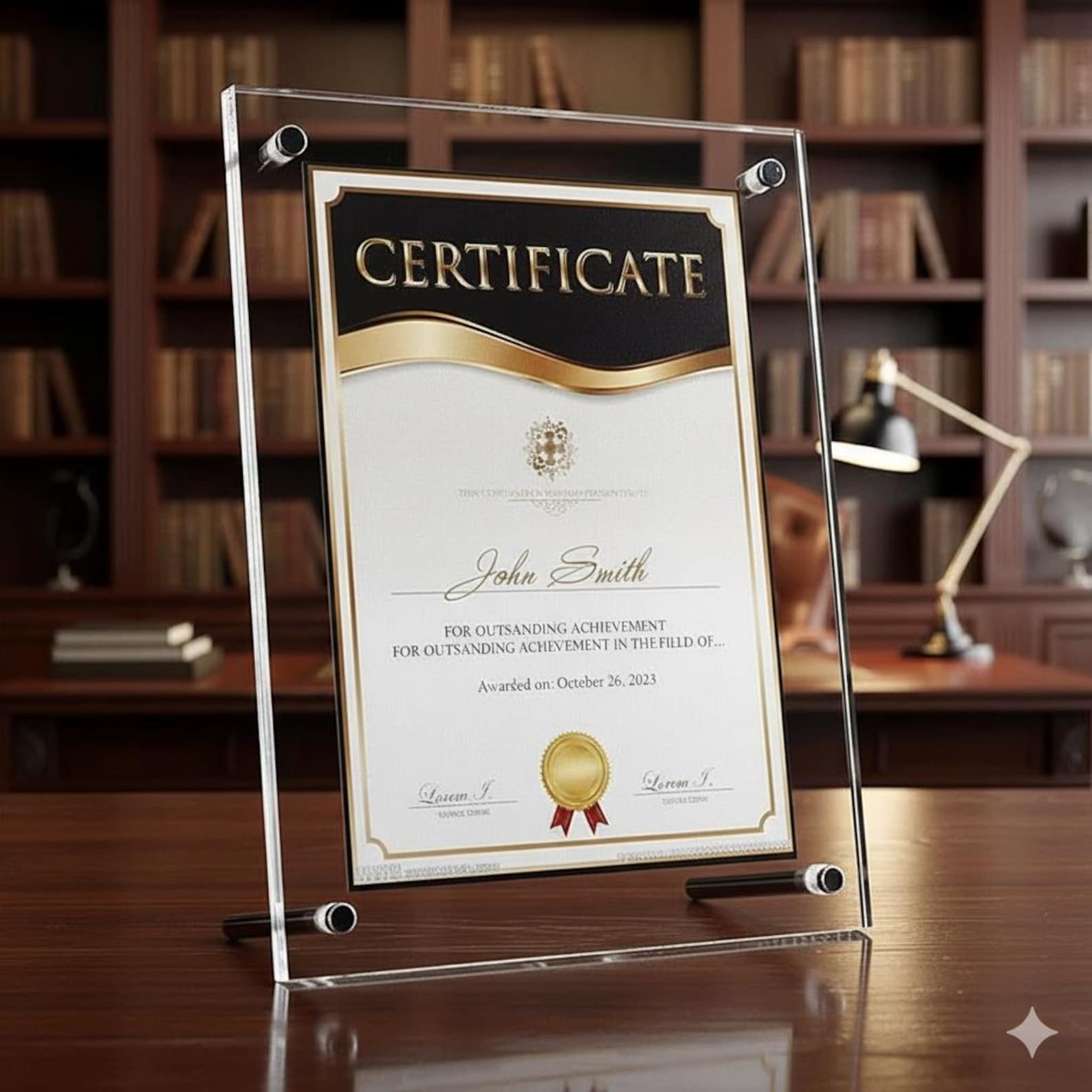 Floating Document Frame Acrylic Certificate Frame, Floating Diploma Display, Modern Desk Decor ...