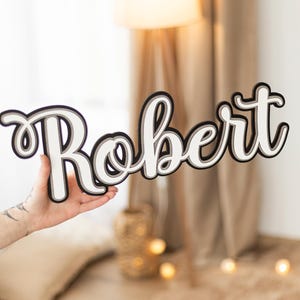 Placa de madeira personalizada para berçário, placa com nome do bebê, decoração de parede para bebê, placa sobre berço, letras de madeira, decoração de chá de bebê, decoração de quarto infantil