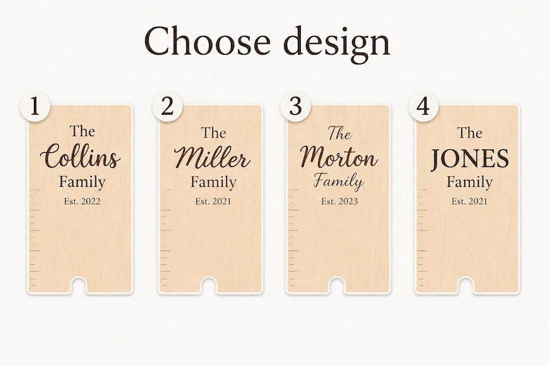 Personalized Wooden Growth Chart: Family Keepsake Height Tracker image 3