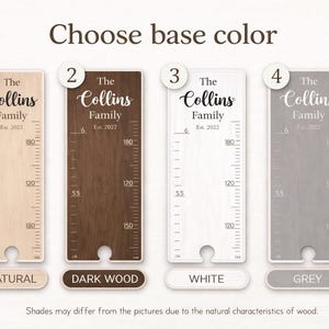 Personalized Wooden Growth Chart: Family Keepsake Height Tracker image 4