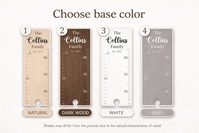 Personalized Wooden Growth Chart: Family Keepsake Height Tracker image 4