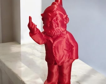 The Dwarf - The Garden Rebel - &quot;Middle Finger&quot; 3D Printed
