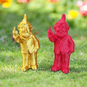 Der Zwerg - Der Gartenrebell - "Mittelfinger" 3D gedruckt