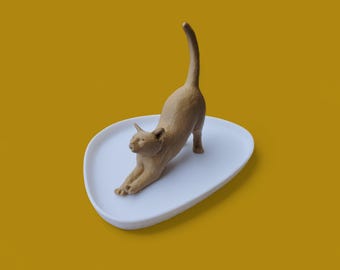 Porte-bijoux Chat avec Coupelle – Rangement élégant et pratique pour vos bijoux