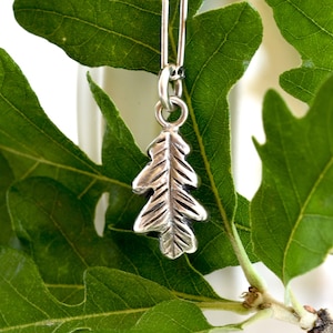 Sterling Silver Oak Leaf Pendant: Handmade Woodland Jewelry