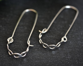 Long silver hoops, unique hoop earrings, recycled silver hoop earrings, everyday minimalist jewellery, oval earrings recycled silver jewelry