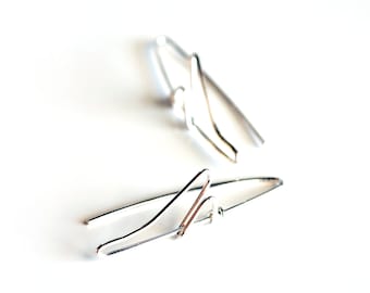 Sterling silver wire butterfly earrings, silver wire earrings, open wing earrings, silver wing earrings, simple butterfly jewelry, wire wing