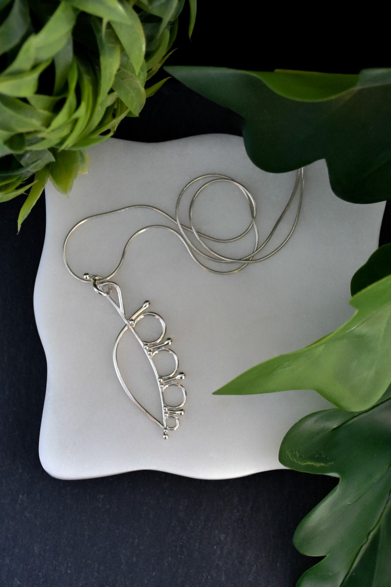 Botanical Necklace, Gardening Jewellery, Wire Seed Pod Necklace in