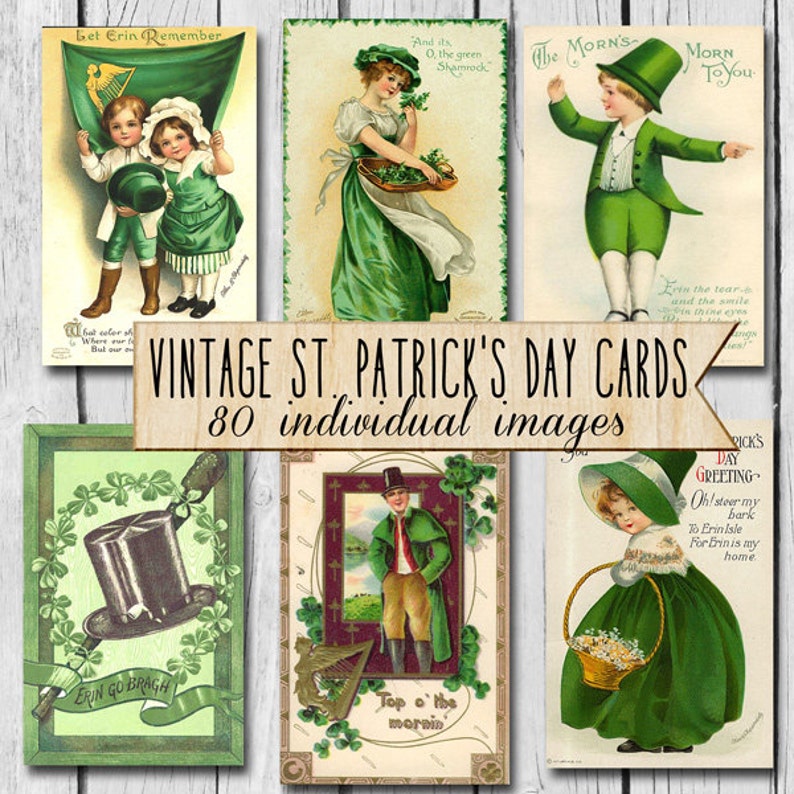 vintage st pattys day postcards