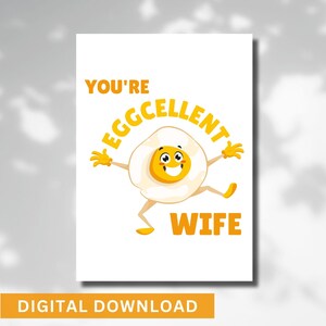 Cartão de aniversário para esposa, Cartão de aniversário para esposa, Você é excelente, Cartões engraçados, Aniversário para esposa, Cartão para impressão, Download digital instantâneo
