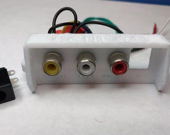 Scheda video aggiuntiva NES 101, LED di alimentazione e retro stampato in 3D *Uscita A/V* Caricamento dall'alto NES