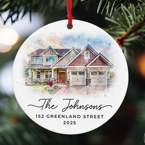 New Home Photo Christmas Ornament, First Christmas in New Home Ornament, Custom New Home Keepsake, Our First House 2025, Housewarming Gifts