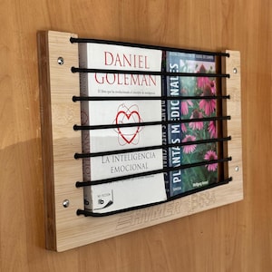 Soporte porta objetos vanlife para libros, revistas, mapas, móvil,etc.