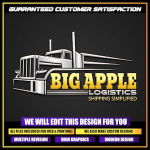 Trucking Company Logo, Moving Truck, Hotshot Logo, Semi Truck Logo, Transportation Logo, Logistics Logo, Truck Driver Logo