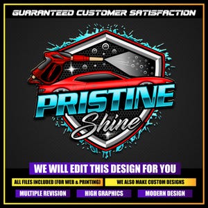 Car Detailing Logo, Auto Paint logo, Auto Detailing Logo, Car Repair Logo, Vehicle Logo, Automotive Fix Logo, Car Wash Premade Logo