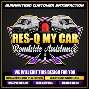 Van logo, transport logo, roadside assistance logo, towing chain svg, tow truck logo, towing service logo, tow car logo