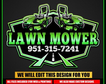 Landscaping Services Logo, Lawncare Grass Logo, Lawn Mowing Logo, Gardener Logo, Yard Garden Service Logo