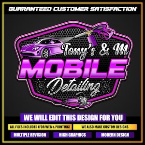 Car Detailing Logo, Auto Paint logo, Auto Detailing Logo, Car Repair Logo, Vehicle Logo, Automotive Fix Logo, Car Wash Premade Logo
