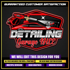 Car Detailing Logo, Auto Paint logo, Auto Detailing Logo, Car Repair Logo, Vehicle Logo, Automotive Fix Logo, Car Wash Premade Logo