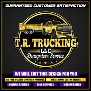 Trucking Company Logo, Moving Truck, Hotshot Logo, Semi Truck Logo, Transportation Logo, Logistics Logo, Truck Driver Logo