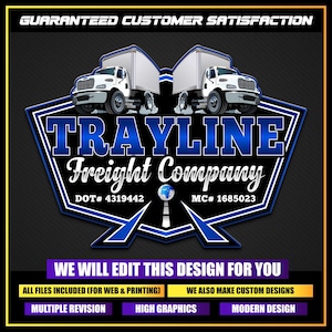 Trucking Company Logo, Moving Truck, Hotshot Logo, Semi Truck Logo, Transportation Logo, Logistics Logo, Truck Driver Logo