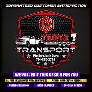 Trucking Company Logo, Moving Truck, Hotshot Logo, Semi Truck Logo, Transportation Logo, Logistics Logo, Truck Driver Logo