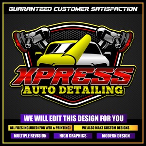 Car Detailing Logo, Auto Paint logo, Auto Detailing Logo, Car Repair Logo, Vehicle Logo, Automotive Fix Logo, Car Wash Premade Logo