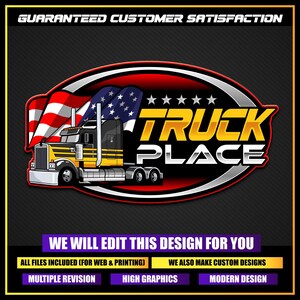 Trucking Company Logo, Moving Truck, Hotshot Logo, Semi Truck Logo, Transportation Logo, Logistics Logo, Truck Driver Logo